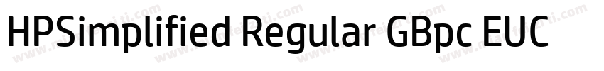 HPSimplified Regular GBpc EUC H字体转换